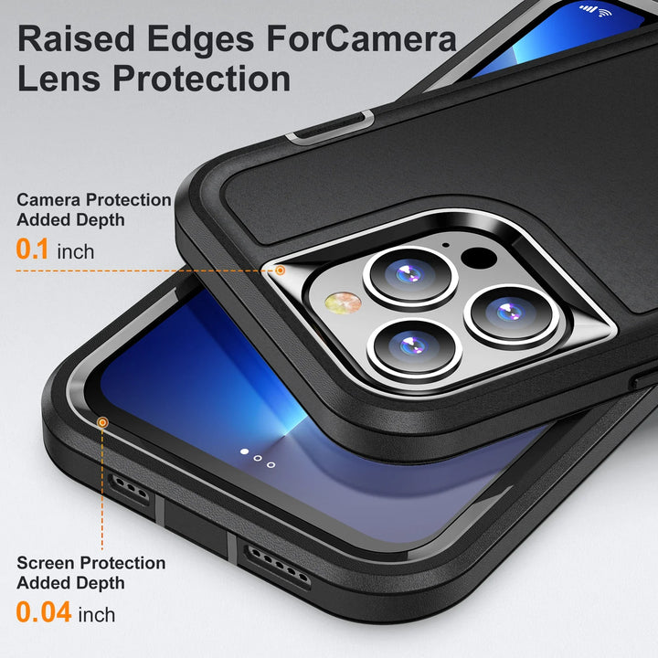 Heavy Armor Shockproof Defend Phone Case for iPhone 12-15 Pro Max