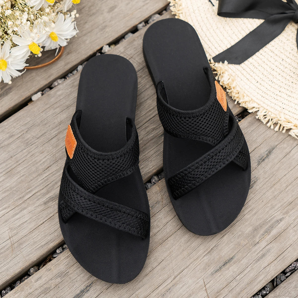 Women's Sandals, Mesh Breathable, Comfortable and Skin-Friendly, Suitable for Both Indoor and Outdoor Wear, Flat Sandals