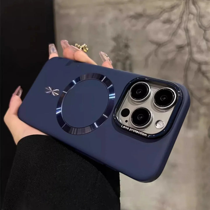 Luxury Matte Laser MagSafe Case for iPhone 16, 15 Pro Max – Ultra-Thin Shockproof Hard Cover in Multiple Colors