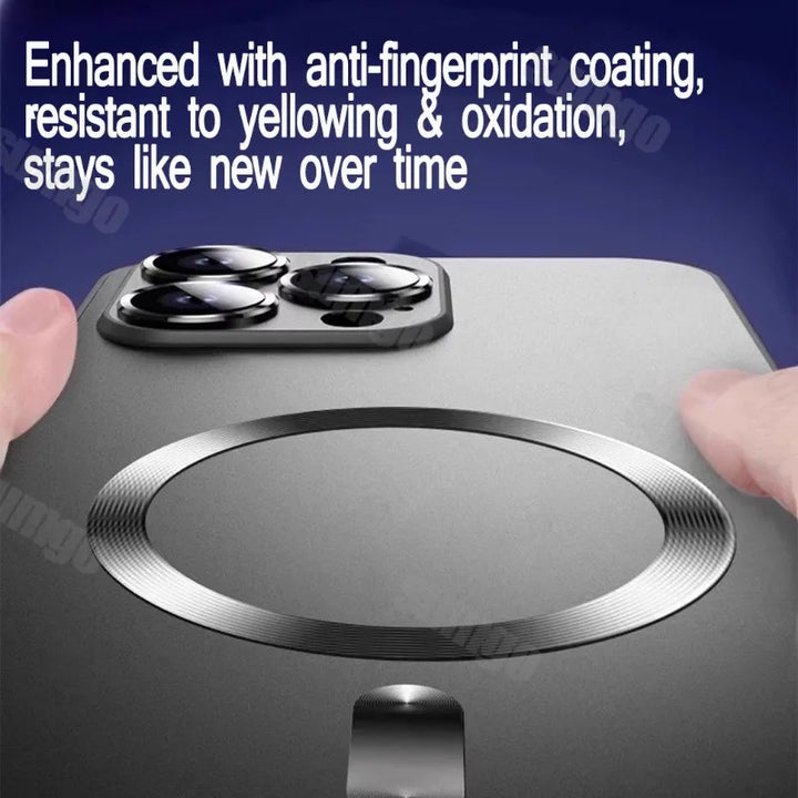 Luxury Magnetic Soft Silicone Case for iPhone 16 – Matte Finish with Camera Lens Protection & MagSafe Compatibility