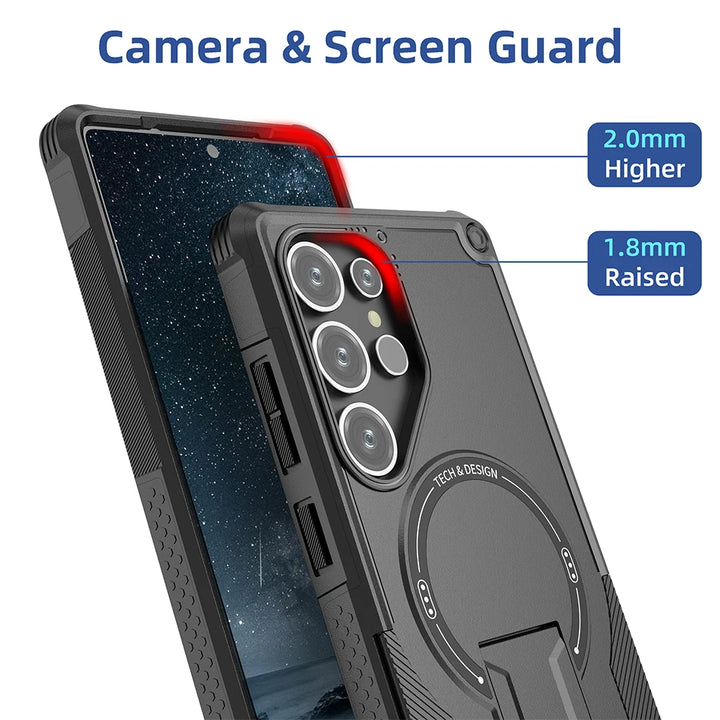 Magnetic Shockproof Kickstand Case for Samsung Galaxy S25, A56, A36, A26, A15, A14