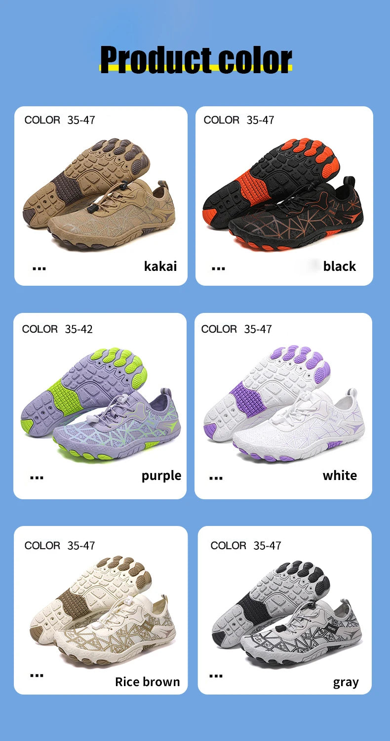 Barefoot Wading Shoes Men Women Mesh Quick-Drying Beach Shoes Outdoor Non-Slip Swimming Shoes Unisex Water Sports Shoes