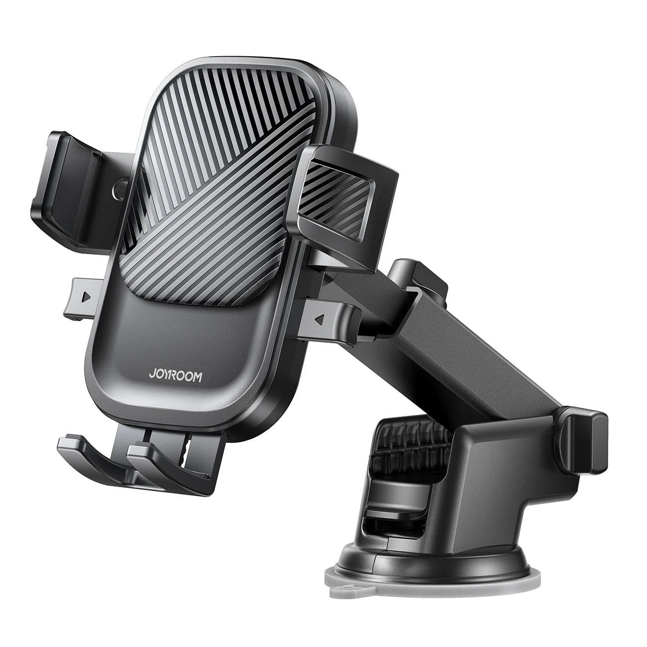Black car phone holder with JOYROOM branding on a white background