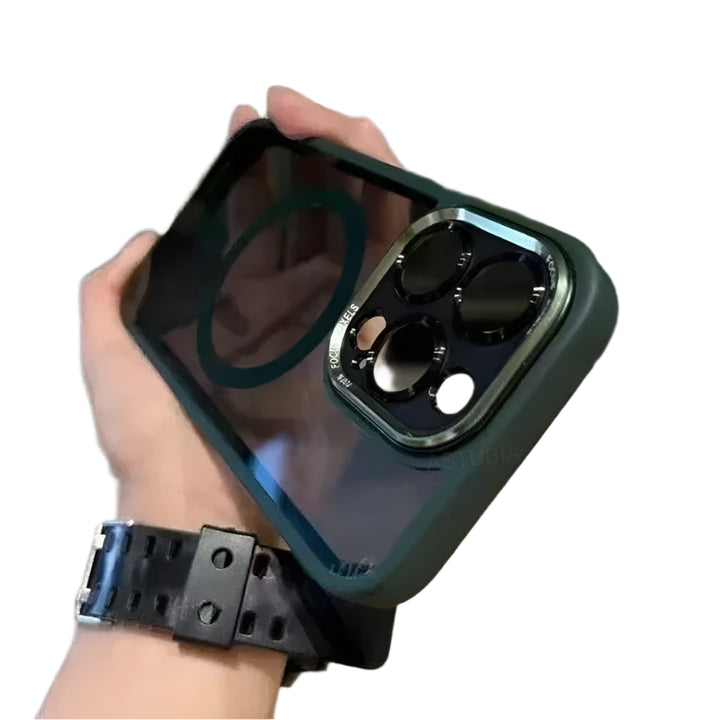 Luxury Magnetic Metal Bumper Case for iPhone 16 Pro Max – MagSafe Compatible