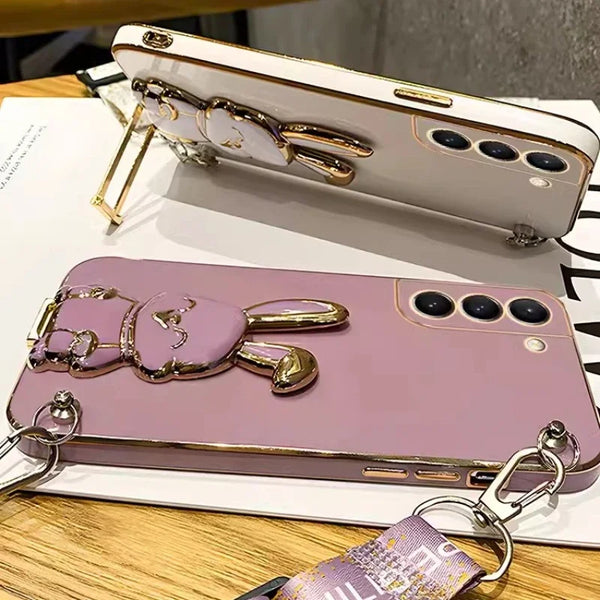 Crossbody Lanyard Rabbit Case for Samsung S8/S9/S10/S20/S21/S22/S23