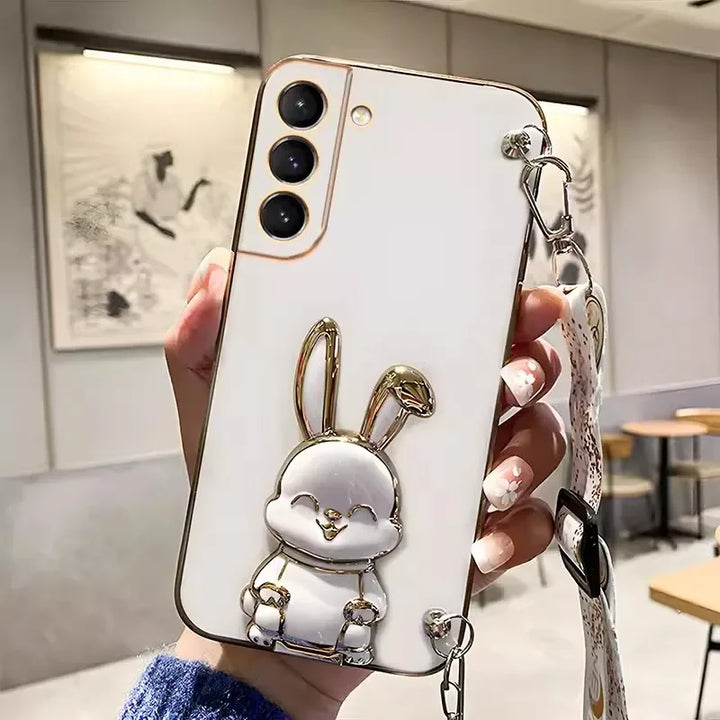 Crossbody Lanyard Rabbit Case for Samsung S8/S9/S10/S20/S21/S22/S23