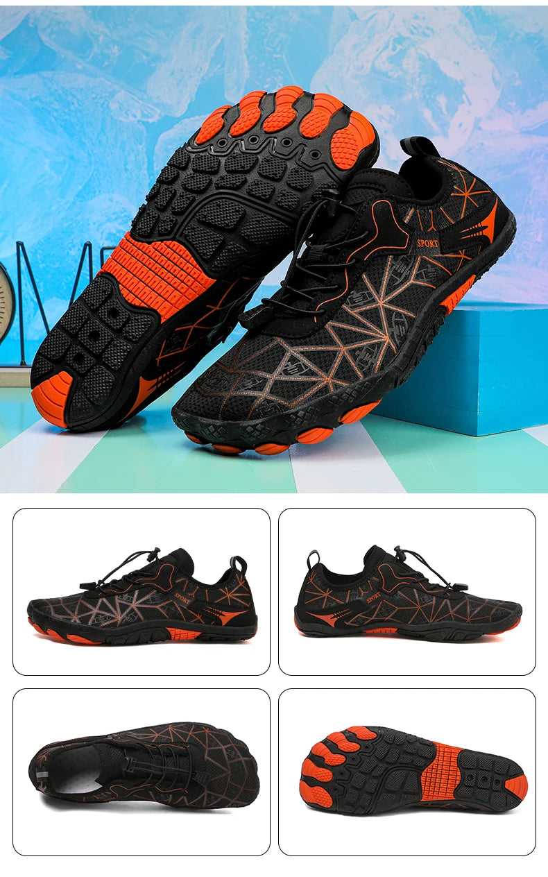 Barefoot Wading Shoes Men Women Mesh Quick-Drying Beach Shoes Outdoor Non-Slip Swimming Shoes Unisex Water Sports Shoes