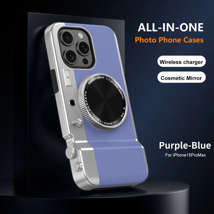 Camera Style Case for iPhone 11 12 13 14 15 16 Pro Max Magnetic