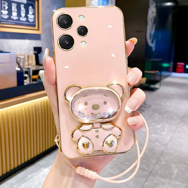 Mirror Bear Case für Redmi 9C/10A/12/13 Pro 5G/Note 12S