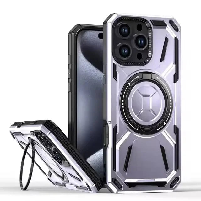 Magnetic Shockproof Bumper Armor Case for iPhone 16 Pro Max 11-16