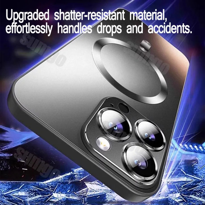 Luxury Magnetic Soft Silicone Case for iPhone 16 – Matte Finish with Camera Lens Protection & MagSafe Compatibility