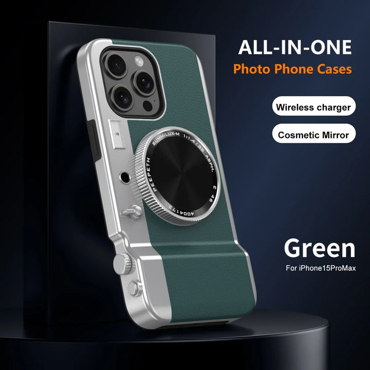 Camera Style Case for iPhone 11 12 13 14 15 16 Pro Max Magnetic