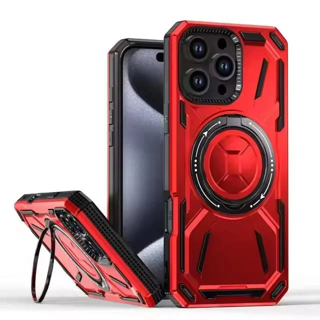 Magnetic Shockproof Bumper Armor Case for iPhone 16 Pro Max 11-16