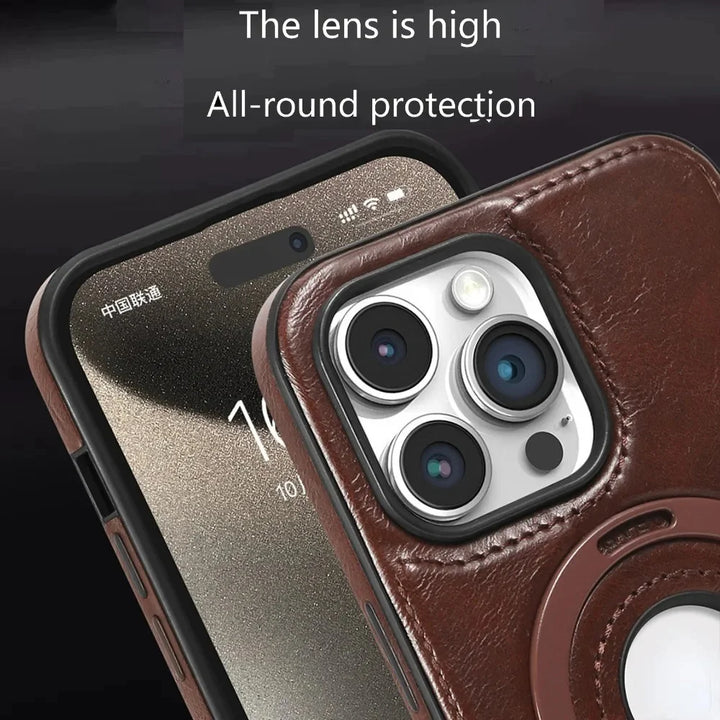 Luxury invisible ring holder iPhone case with MagSafe compatibility, shockproof design, fits iPhone 11, 12, 13, 14, 15, and 16 Pro Max.