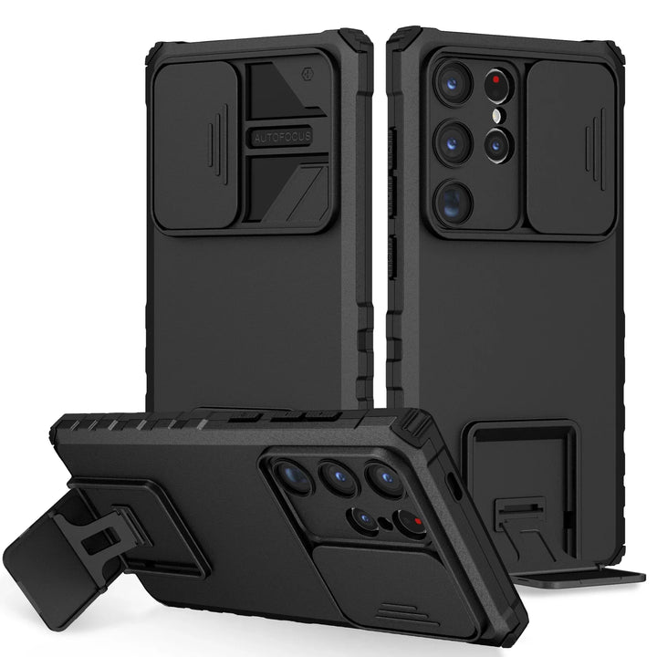 Heavy Duty Armor Case for Samsung Galaxy S25 Ultra, S24, S23, A56 – With Kickstand, Anti-Scratch, Shockproof Protection