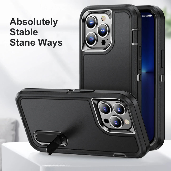 Heavy Armor Shockproof Defend Phone Case for iPhone 12-15 Pro Max