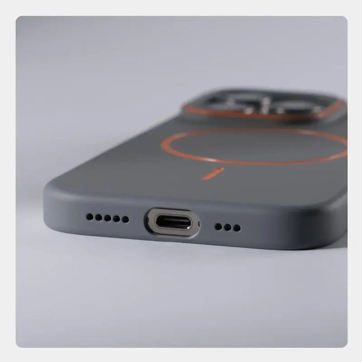 Ultra-Thin MagSafe Matte iPhone Case – Hard PC Wireless Charging Cover for iPhone 12–16 Pro Max