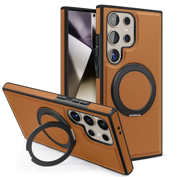 360° Rotating Metal Ring Case for Samsung S22/S23/S24 Ultra/Plus, Magsafe