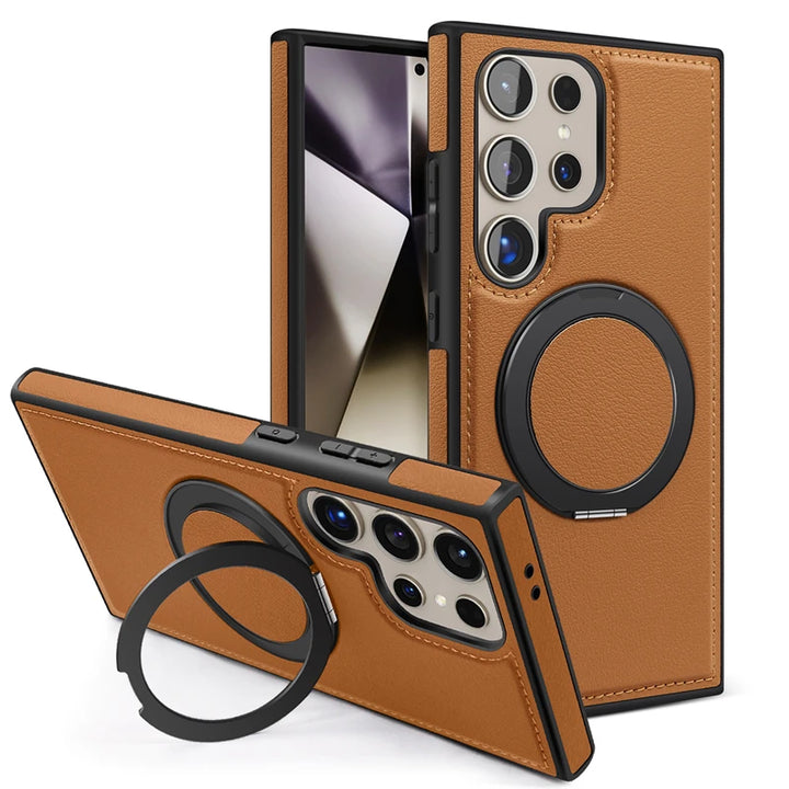 360° Rotating Metal Ring Case for Samsung S22/S23/S24 Ultra/Plus, Magsafe
