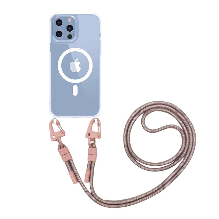 iPhone 11 Pro Max with this sleek Magsafe Magnetic Neck Strap Case. Features wireless charging support, shockproof protection, and a convenient adjustable lanyard for hands-free use.