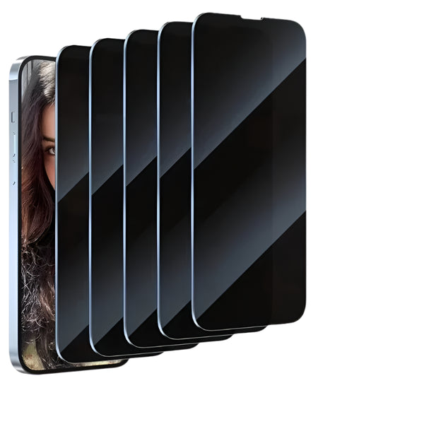 5-Pack Full Coverage Privacy Tempered Glass for iPhone 6–16 Series – Anti-Spy, Anti-Scratch, Water-Resistant