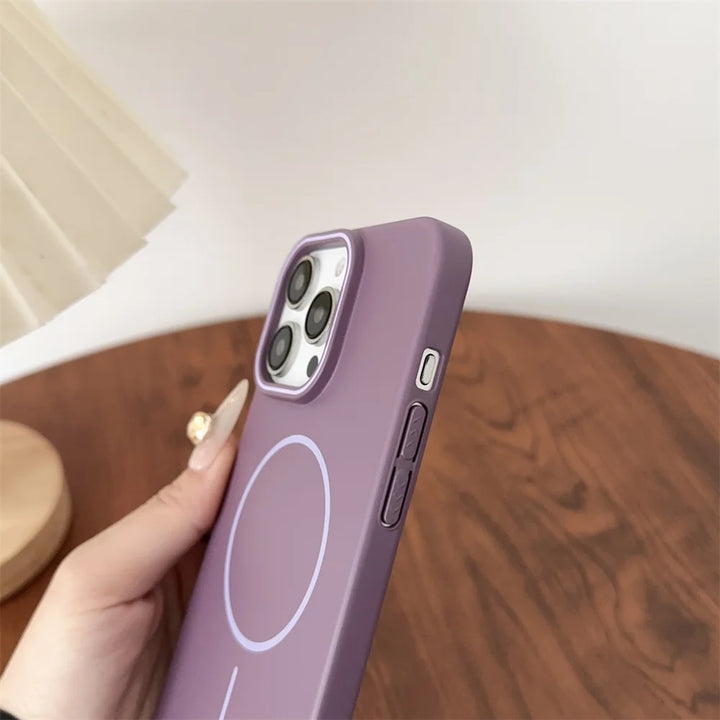 Candy Color Liquid Silicone MagSafe iPhone Case with Lanyard – Shockproof Magnetic Strap Cover for iPhone 11–16 Pro Max