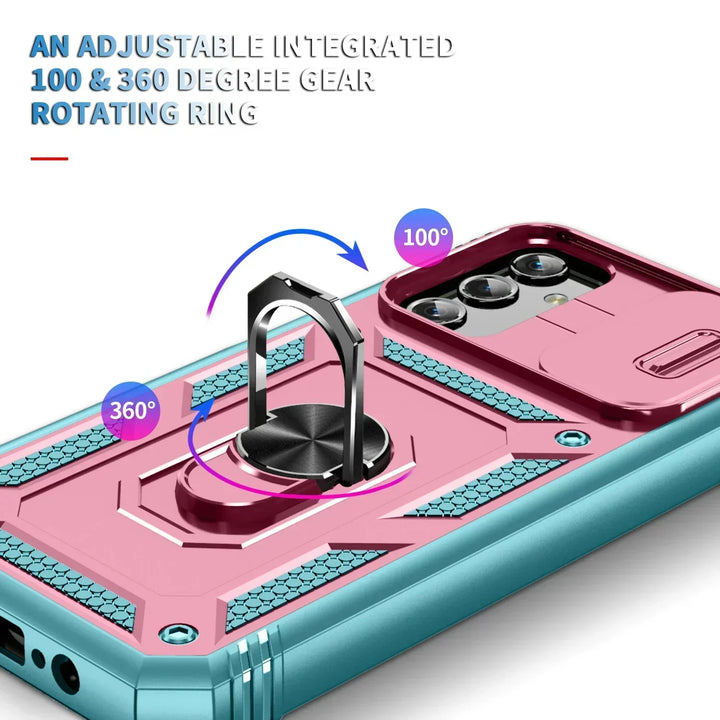 Heavy Duty Armor Case for Samsung Galaxy S24, S23, A54 – Shockproof, Dual Layer, With Ring, Anti-Fingerprint