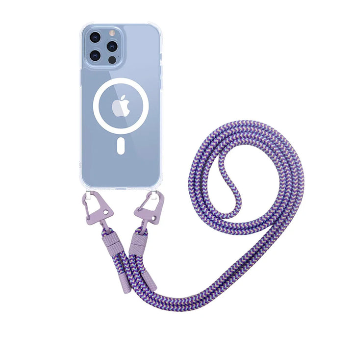iPhone 11 Pro Max with this sleek Magsafe Magnetic Neck Strap Case. Features wireless charging support, shockproof protection, and a convenient adjustable lanyard for hands-free use.