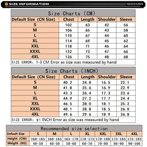 Size chart for clothing with measurements in centimeters and inches.