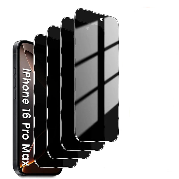 4-Pack Arvin Privacy Tempered Glass Screen Protectors for iPhone 7–16 Series with Anti-Spy, Anti-Blue Light, and Anti-Fingerprint Features