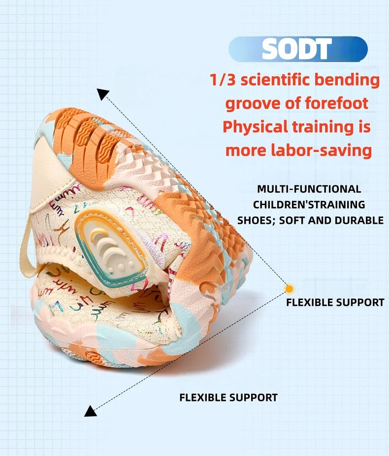 Kids Parent-Child Barefoot Water Shoes, Quick Dry Breathable Non-Slip Rubber Sole Aqua Socks for Beach Camping Hiking, Lightweig