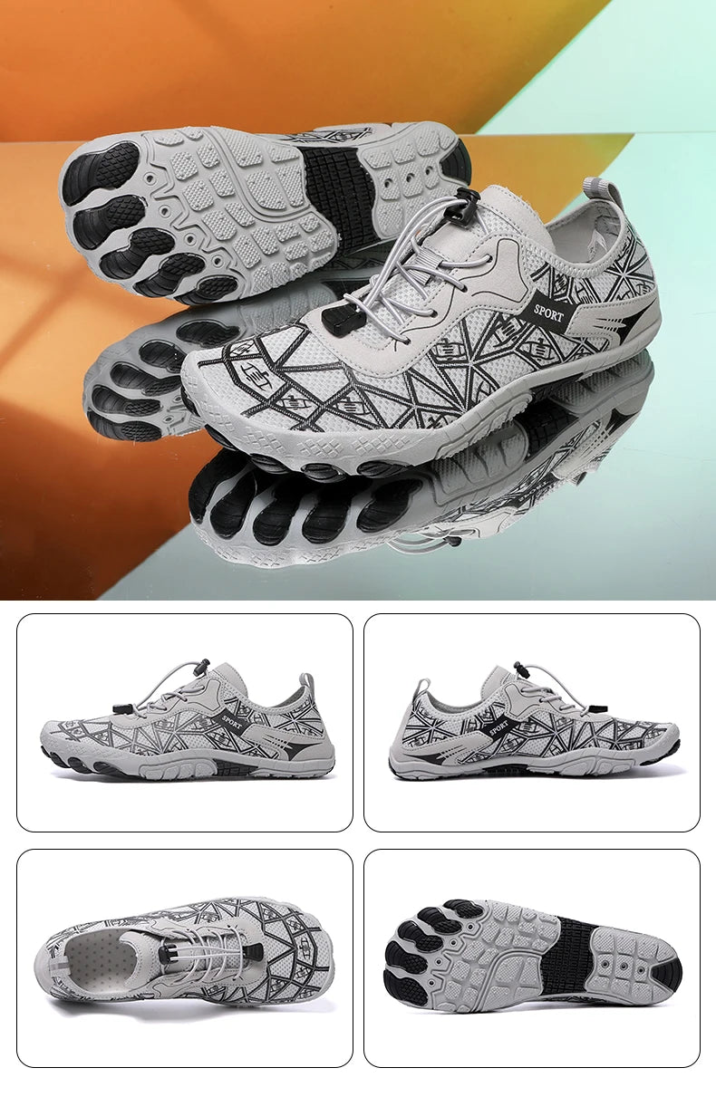 Barefoot Wading Shoes Men Women Mesh Quick-Drying Beach Shoes Outdoor Non-Slip Swimming Shoes Unisex Water Sports Shoes