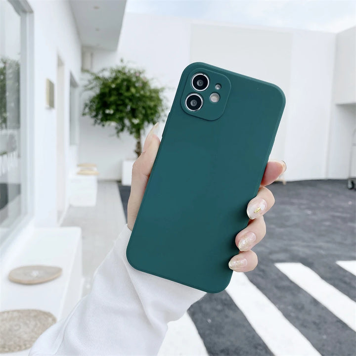 Cute Liquid Silicone Shockproof Phone Case for Xiaomi with Lanyard Necklace Strap