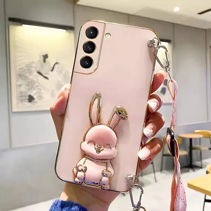 Crossbody Lanyard Rabbit Case for Samsung S8/S9/S10/S20/S21/S22/S23