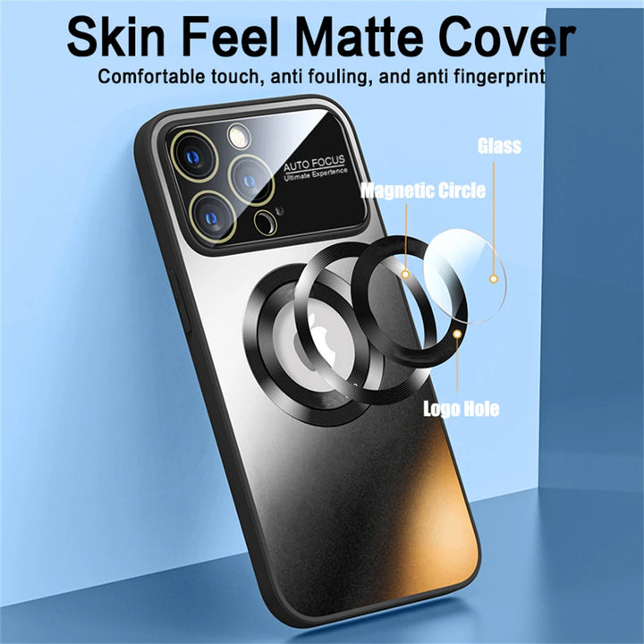 Matte Bumper Magnetic iPhone Case for 11–16 Pro Max – Shockproof, Wireless Charging, Camera Protection Cover