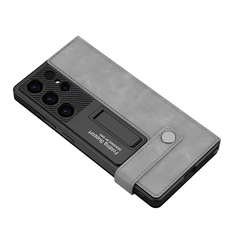 Luxury Leather Flip Wallet Case for Samsung Galaxy S25 Ultra with Card Slots & Kickstand – Shockproof and Stylish