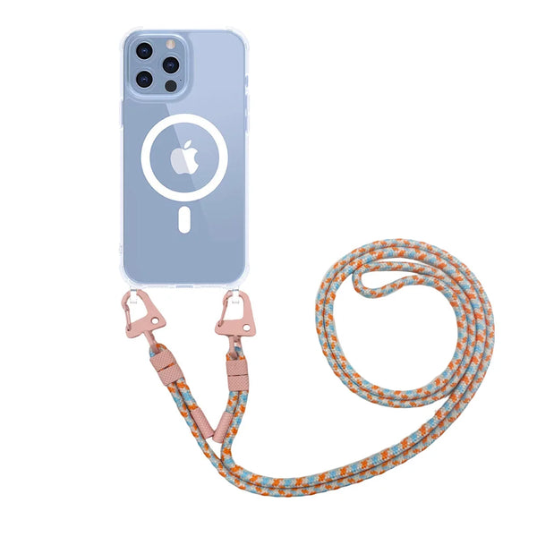 iPhone 11 Pro Max with this sleek Magsafe Magnetic Neck Strap Case. Features wireless charging support, shockproof protection, and a convenient adjustable lanyard for hands-free use.