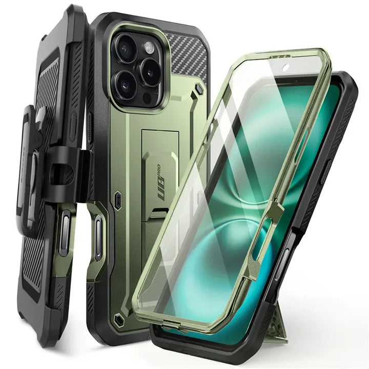 iPhone 16 Pro Max Rugged Case with Screen Protector, 6.9-Inch Shockproof Cover