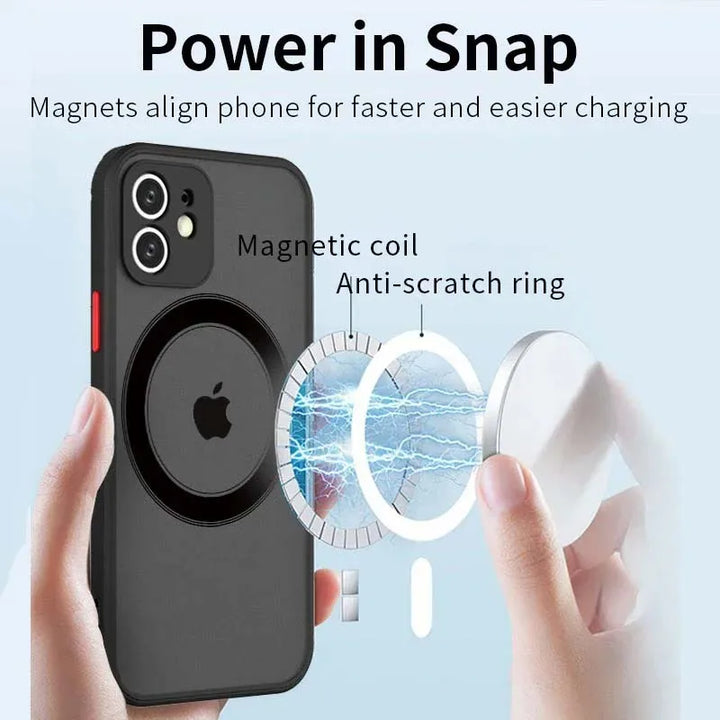 Armor Matte MagSafe Case for iPhone 16 Pro Max – Shockproof & Wireless Charging Compatible