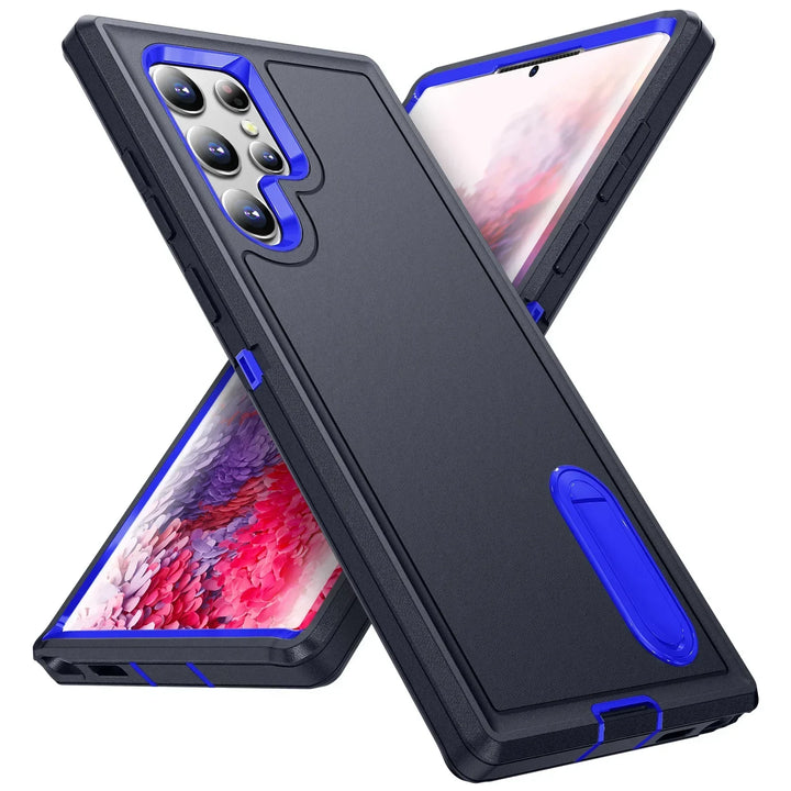 Heavy Duty Anti-Scratch Rugged Case for Samsung Galaxy S25, S24, S23, A54, A15, A16 – Shockproof, Kickstand, Wireless Charging Compatible