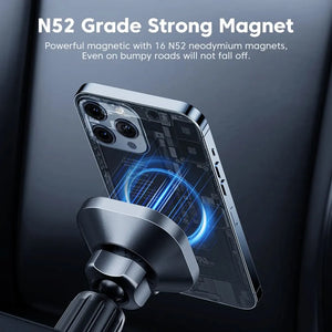 Phone holder with N52 grade strong magnet on a dark background