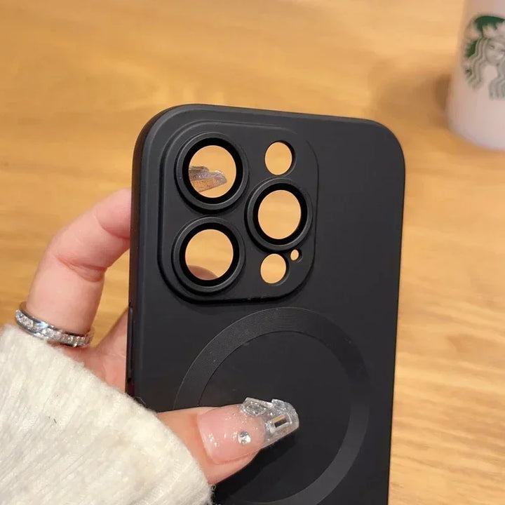 Luxury MagSafe Wireless Charging iPhone Case for 11–16 Pro Max – Shockproof Silicone Cover