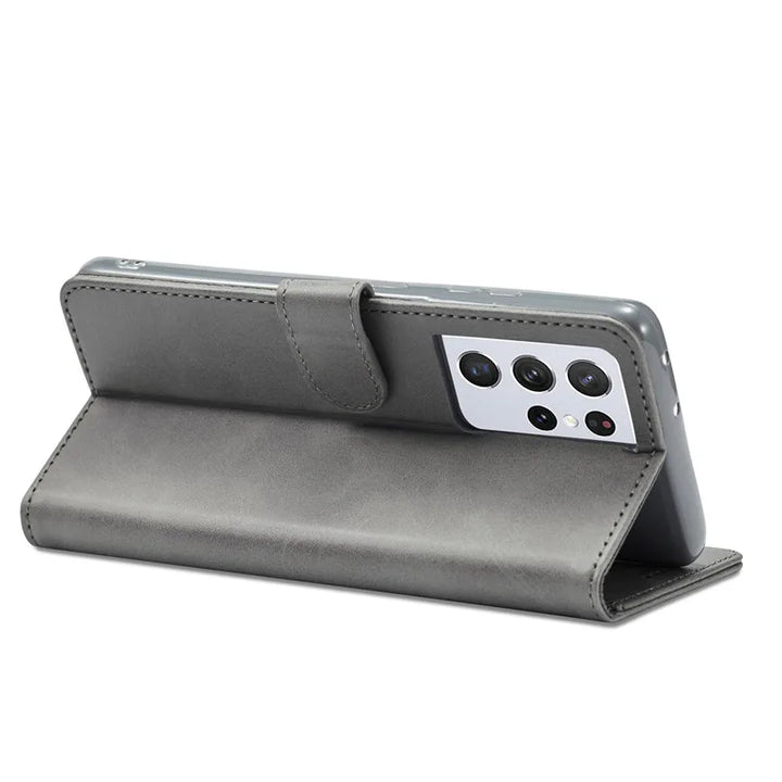 Magnetic PU Leather Flip Case for Samsung Galaxy S20-S24 Series – Premium Shockproof and Wallet Cover with Soft TPU Inner