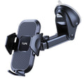 Car phone holder with carbon fiber texture and 'TOPK' branding on a white background