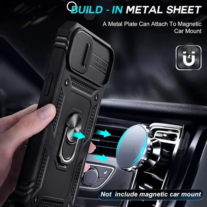 360° Kickstand Full Coverage Case for iPhone with Camera Protection – Magnetic and Shockproof