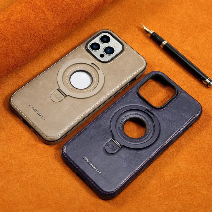 Luxury invisible ring holder iPhone case with MagSafe compatibility, shockproof design, fits iPhone 11, 12, 13, 14, 15, and 16 Pro Max.